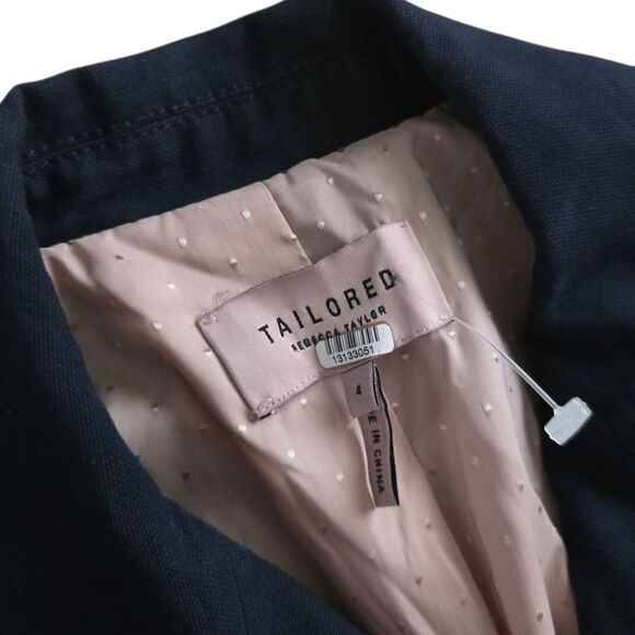 Rebecca Taylor Midnight Navy Double-Breasted Blazer 4 - Picture 5 of 7